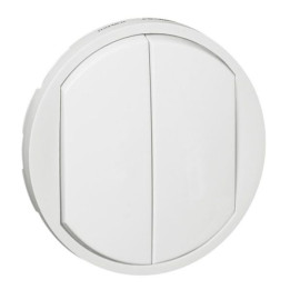 Legrand Céliane - Enjoliveur double allumage blanc - 068002
