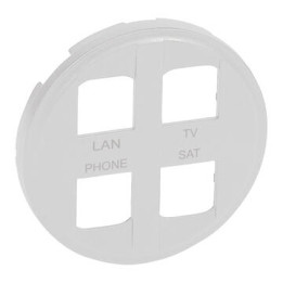 Legrand - Enjoliveur Céliane - prise quadruple pour réseau Optimum auto - blanc - 068194