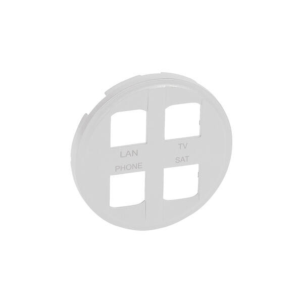 Legrand - Enjoliveur Céliane - prise quadruple pour réseau Optimum auto - blanc - 068194