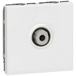 Legrand - Mosaic - Prise TV simple type "F" à visser 2M - Blanc - Réf : 078780