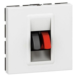 Legrand - Prise Haut-parleur - 2 modules - Blanc - Mosaic - Réf : 078751