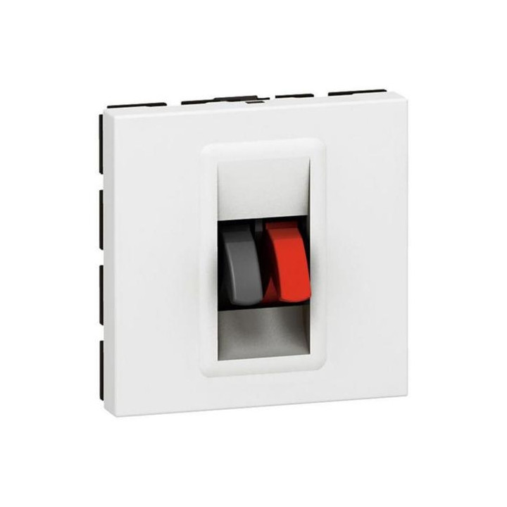 Legrand - Prise Haut-parleur - 2 modules - Blanc - Mosaic - Réf : 078751