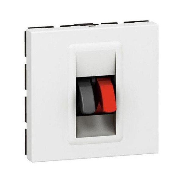 Legrand - Prise Haut-parleur - 2 modules - Blanc - Mosaic - Réf : 078751
