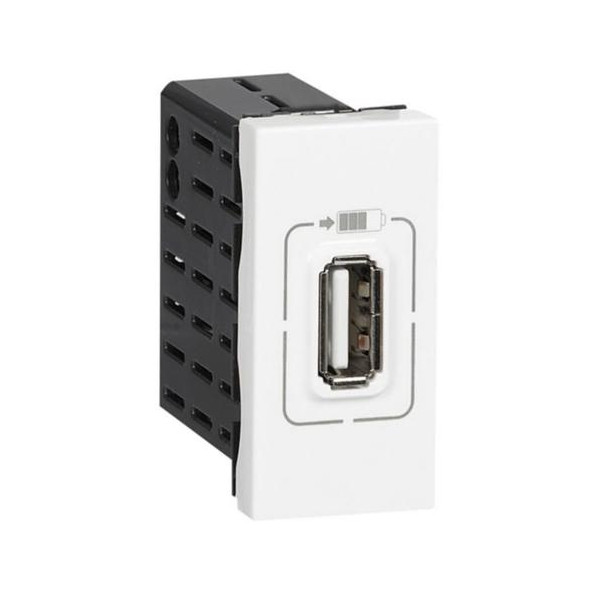 Legrand Mosaic - Prise chargeur USB 230V / 5V - 1 Port - Réf : 077591