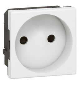 Legrand Mosaic - PC 2P - bornes auto - blanc - 2 modules - Réf : 077110