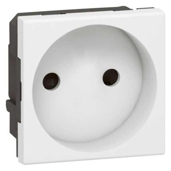 Legrand Mosaic - PC 2P - bornes auto - blanc - 2 modules - Réf : 077110
