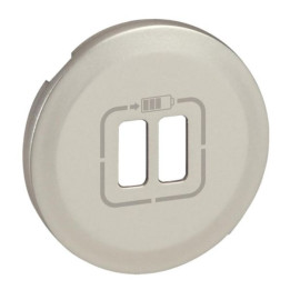 Legrand Céliane - Enjoliveur Céliane pour chargeur double USB Type-A - finition titane - 068556
