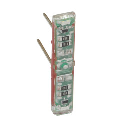 Legrand - Mosaic L - Voyant témoin 230V phase distribuée Mosaic Easy-Led brochable à LEDs blanches Mosaic - socle rouge 067688L