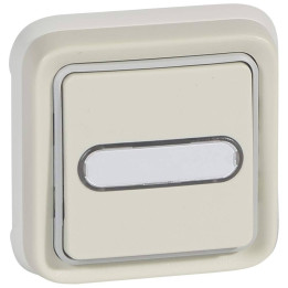 Legrand - Poussoir NO + NF lumineux Prog Plexo complet encastré blanc - 10 A - 069864