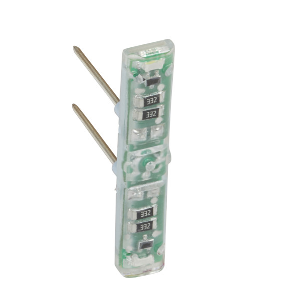 Legrand - Mosaic L - Voyant témoin 12V, 24V, 48V Mosaic - Easy-Led brochable à LEDs blanches Mosaic - socle bleu - Réf : 067689L