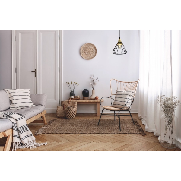 GTV - Plafonnier TESS-2394 - E27 - 40W - IP20 - 220-240VAC - Noir/Doré - Réf : OS-TESS-11-DEC