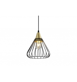 GTV - Plafonnier TESS-2394 - E27 - 40W - IP20 - 220-240VAC - Noir/Doré - Réf : OS-TESS-11-DEC