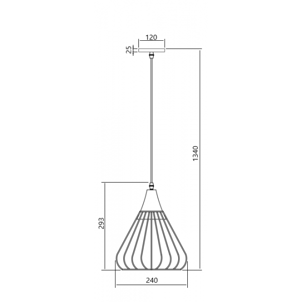 GTV - Plafonnier TESS-2394 - E27 - 40W - IP20 - 220-240VAC - Noir/Doré - Réf : OS-TESS-11-DEC