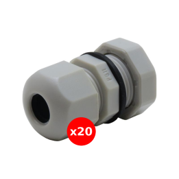 Digital - LOT de 20 Presse-étoupe IP67 M20 - de 7 à 12mm - polyamide - 42156x20