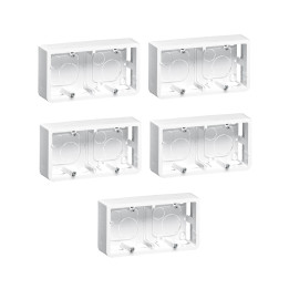 Legrand Mosaic - LOT de 5 Cadres saillie 2 postes - 2 x 2 modules - horizontal - Réf : 080285x5