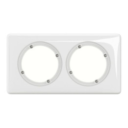 Legrand - Céliane 2024 - Plaque de finition Blanc - IP44 - 2 poste - Réf : CP2702