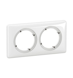 Legrand - Céliane 2024 - Plaque de finition Blanc - IP44 - 2 postes - Réf : CP2702
