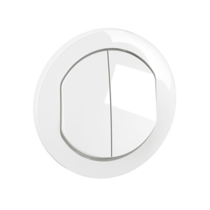 Legrand - Céliane 2024- Enjoliveur double interrupteur ou va et vient - IP44 - Réf : CB4001