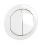 Legrand - Céliane 2024 - Enjoliveur double interrupteur ou va et vient - IP44 - Réf : CB4001
