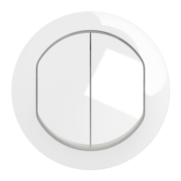 Legrand - Céliane 2024- Enjoliveur double interrupteur ou va et vient - IP44 - Réf : CB4001