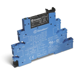 Finder - Interface modulaire à relais sensible - 1RT 6A 24V DC - Série 38 - Réf : 385170240050