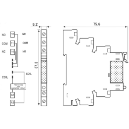 Finder - Interface modulaire à relais sensible - 1RT 6A 24V DC - Série 38 - Réf : 385170240050