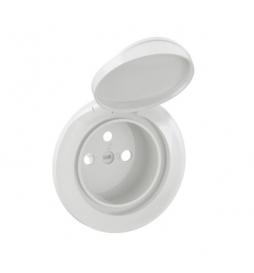 Legrand - Céliane 2024 - Double prise de courant étanche complet - Blanc - IP44 - Réf : 080251 + CM0111 + CB8111 + CP2702