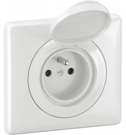 Legrand - Céliane 2024 - Prise de courant étanche complet - Blanc - IP44 - Réf : CG8111