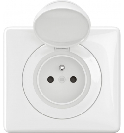 Legrand - Céliane 2024 - Prise de courant étanche complet - Blanc - IP44 - Réf : CG8111