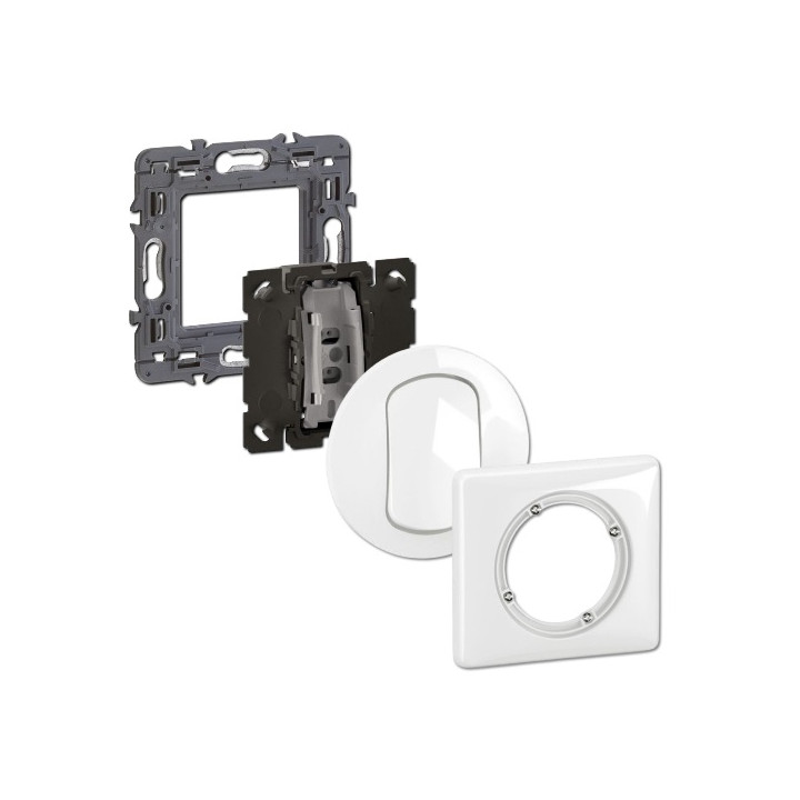 Legrand - Céliane 2024 - Interrupteur ou va et vient étanche complet - 10A - Blanc - IP44 - Réf : CG8001