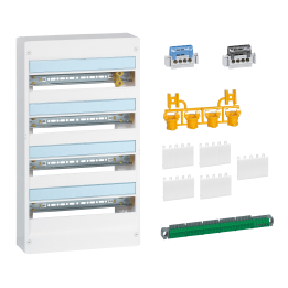 Legrand - DRIVIA - Coffret 4 rangées - 18 modules + Peigne Verticale et Horizontale - Ref. : 401224+404928+405002