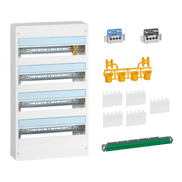 Legrand - DRIVIA - Coffret 4 rangées - 18 modules + Peigne Verticale et Horizontale - Ref. : 401224+404928+405002