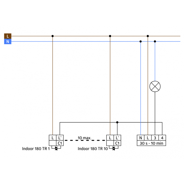 B.E.G - Minuterie électronique 30s à 10m - SCT1 - Réf : 92655