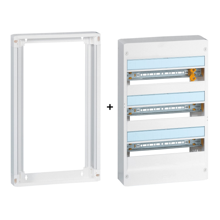 Legrand - Drivia - Coffret 3 rangées - 18 modules + Rehausse - Ref. : 401223+401273