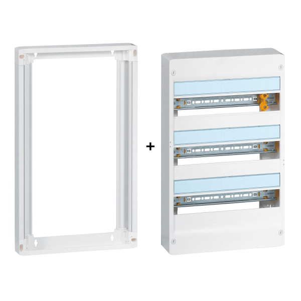 Legrand - Drivia - Coffret 3 rangées - 18 modules + Rehausse - Ref. : 401223+401273