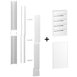 Schneider - Resi9 - kit goulotte 18M + Tableau RESI9 18M - 4R + porte - R9HKT18+R9H18404+R9H18424