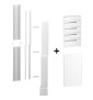 Schneider - Resi9 - kit goulotte 18M + Tableau RESI9 18M - 4R + porte - Réf. : R9HKT18+R9H18404+R9H18424
