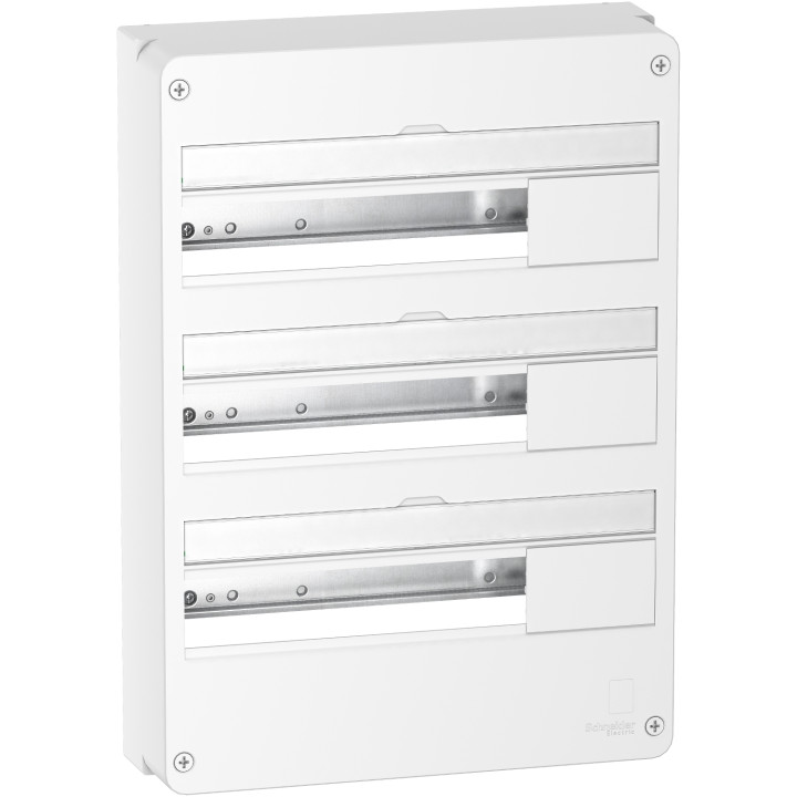Schneider - Resi9 - kit goulotte 18M + Tableau RESI9 18M - 3R + porte - Réf. : R9HKT18+R9H18403+R9H18423