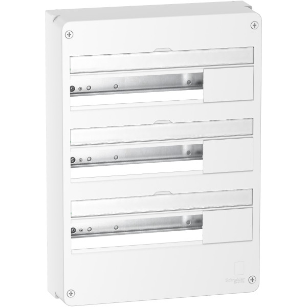 Schneider - Resi9 - kit goulotte 18M + Tableau RESI9 18M - 3R + porte - Réf. : R9HKT18+R9H18403+R9H18423