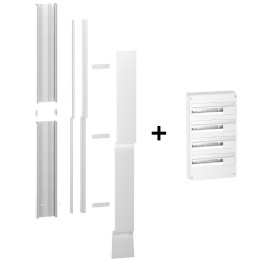 Schneider - Resi9 - kit goulotte 18M - 2 parties + Tableau RESI9 18M - 4R - R9HKT18+R9H18404