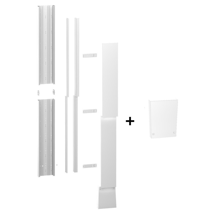 Schneider - Resi9 - kit goulotte 13M - 2 parties - corps - capot - cloisons - complet - Réf. : R9HKT13+R9H13535