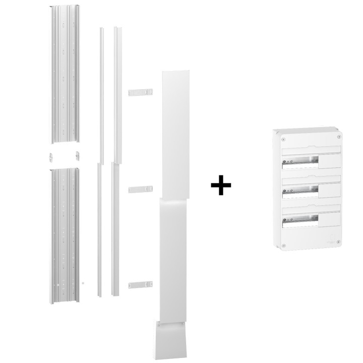 Schneider - Pack goulotte GTL 13M + Tableau RESI9 39M - Réf. : R9HKT13+R9H13403