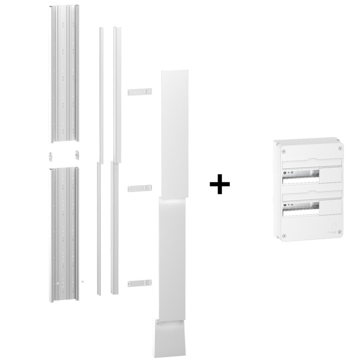 Schneider - Pack goulotte GTL 13M + Tableau RESI9 26M - Réf. : R9HKT13+R9H13402