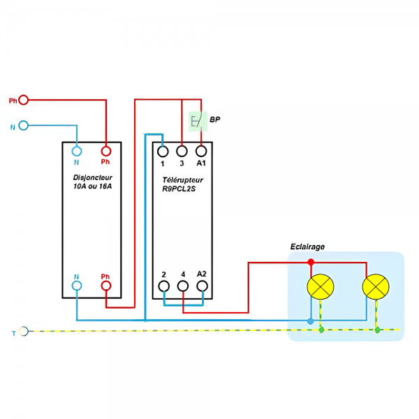 Schneider - Télérupteur RESI9 XP - monophasé 16A - 250V - Silencieux - Réf : R9PCL2S