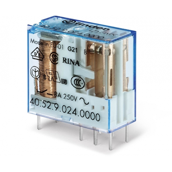 Finder - Relais circuit imprimé 1RT - 12A - 24V - DC - Réf :  405190240000