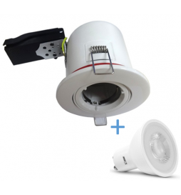 Vision EL - Kit spot encastré BBC Orientable blanc 7W - 4000K dimmable 7719 + 100561
