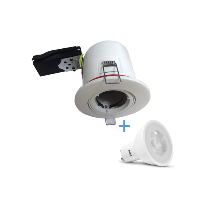Vision EL - Kit spot encastré BBC Orientable blanc 7W - 4000K dimmable 7719 + 100561