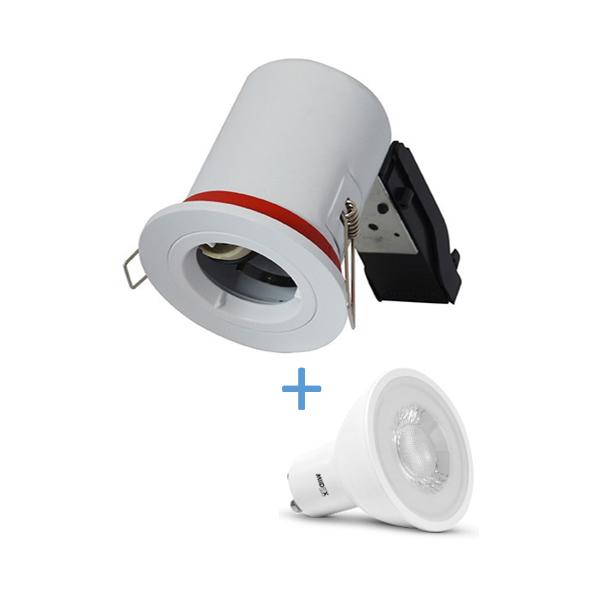 Vision EL - Kit spot encastré BBC Fixe blanc 7W - 4000K dimmable - 7718 + 78192