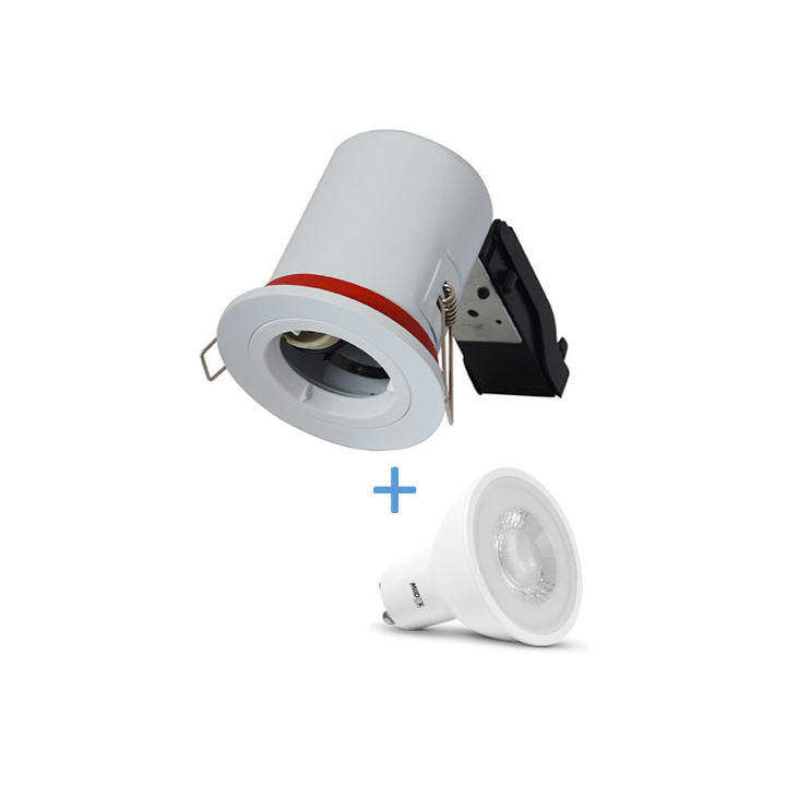 Vision EL - Kit spot encastré BBC Fixe blanc 7W - 4000K dimmable - 7718 + 78192