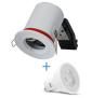 Miidex - Kit spot encastré BBC Fixe blanc 7W - 4000K dimmable - Réf : 7718 + 100561